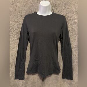 James Perse Shirt Womens Fits 1 / Small Bodycon Tee Long Sleeve Gray Plain New